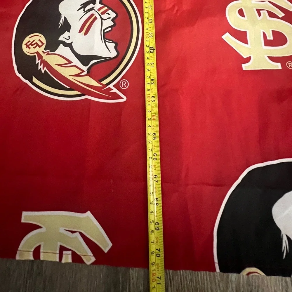 Florida State University Shower Curtain Red Seminoles Logo Pattern